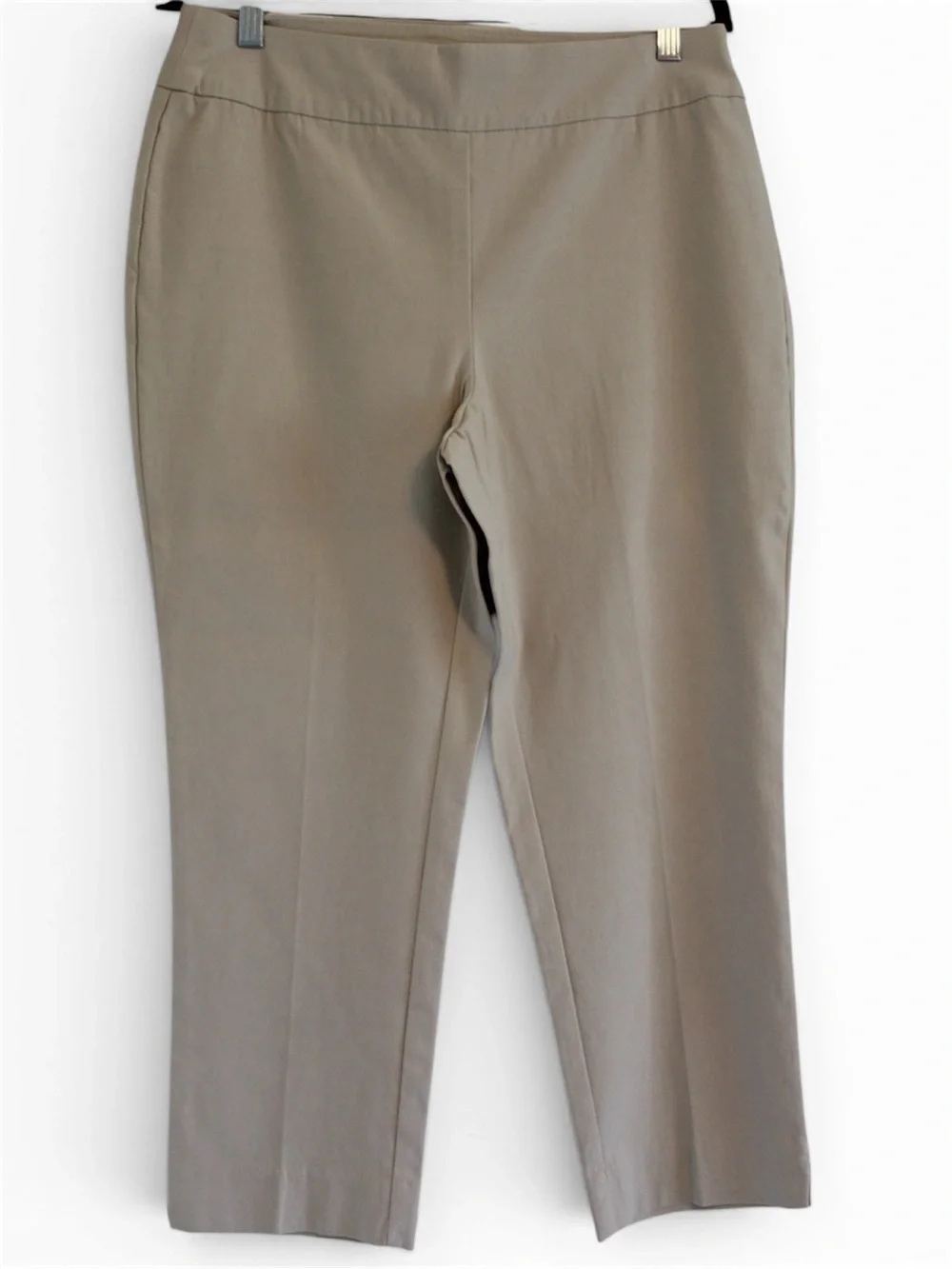 Chico’s So Slimming Bridgette Cropped Pants Khaki Sz 1.5 - Picture 1 of 6